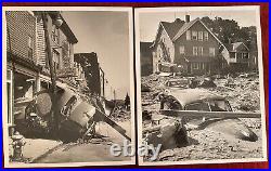 Lot of Vintage 19 Real 8x10 Photos Naugatuck CT Great Flood Disaster 19 Aug 1955