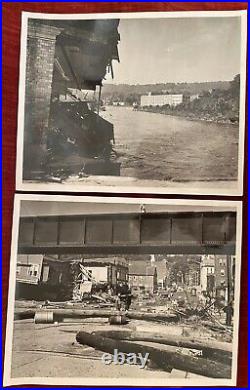 Lot of Vintage 19 Real 8x10 Photos Naugatuck CT Great Flood Disaster 19 Aug 1955