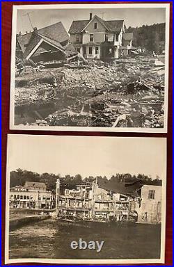 Lot of Vintage 19 Real 8x10 Photos Naugatuck CT Great Flood Disaster 19 Aug 1955