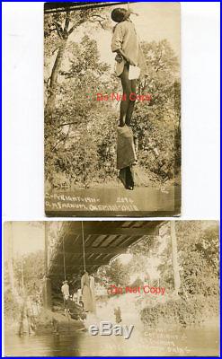 Lynching of Laura & L. D. Nelson Okemah OK Oklahoma 1911 Farnum RPPC Postcards