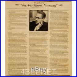 MALCOLM X BY ANY MEANS NECESSARY parchment poster CIVIL RIGHTS LEADER SPEECH