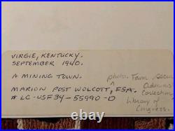 MARION POST WALCOTT KENTUCKY MINING TOWN, 1940/Not Digitized Library of Congress