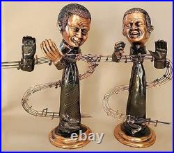 MCM COPPER FIGURINES of African AMERICAN JAZZ MUSICIANS BLACK AMERICANA AS IS