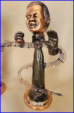 MCM COPPER FIGURINES of African AMERICAN JAZZ MUSICIANS BLACK AMERICANA AS IS