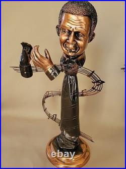 MCM COPPER FIGURINES of African AMERICAN JAZZ MUSICIANS BLACK AMERICANA AS IS