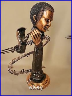 MCM COPPER FIGURINES of African AMERICAN JAZZ MUSICIANS BLACK AMERICANA AS IS