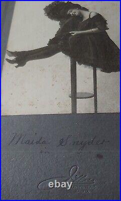 Maida Snyder Actress Cabinet Card Photo Signed Auto 1905 Baltimore Billboard
