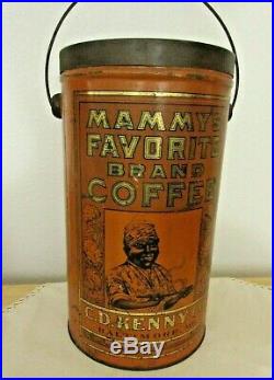 Mammy's Coffee 4 Lbs Large Can C D Kenny Co. Baltimore MD Black Americana