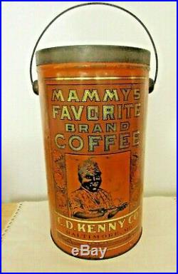 Mammy's Coffee 4 Lbs Large Can C D Kenny Co. Baltimore MD Black Americana