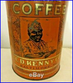 Mammy's Coffee 4 Lbs Large Can C D Kenny Co. Baltimore MD Black Americana