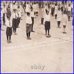 Mass Drill Philadelphia School Photo 1920s Campbell-Lyons Children Vintage A221