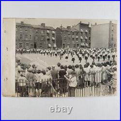 Mass Drill Philadelphia School Photo 1920s Children Bicycle Vintage Antique A228