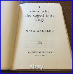 Maya AngelouI Know Why the Caged Bird SingsSIGNED 1st Ed1969 HC/DJ