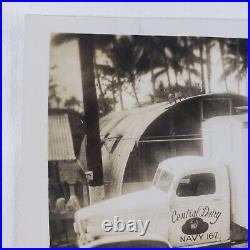 Milk Truck Milne Bay New Guinea WW2 Photo 1940s Vintage Original Navy Dairy E382