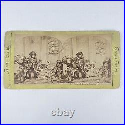 Monkey Chimpanzee Beds Crowded Room Summer Hotel Rules 1880s Stereoview H289