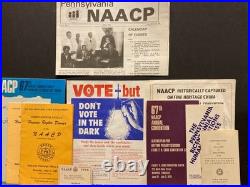 NAACPVintage 1950s-70s LotAfrican American Ephemera Archive inc. Voting Poster