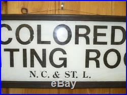NASHVILLE, CHATTANOOGA & ST. LOUIS RAILROAD COLORED WAITING ROOM GLASS SIGN