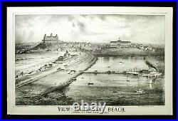 Nantasket Beach Hull, Ma 1879 Lg B & W Engraving, R P Mallory Laid Down/unframed