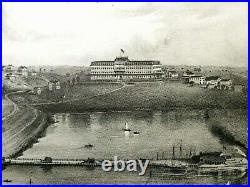 Nantasket Beach Hull, Ma 1879 Lg B & W Engraving, R P Mallory Laid Down/unframed