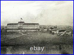 Nantasket Beach Hull, Ma 1879 Lg B & W Engraving, R P Mallory Laid Down/unframed