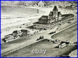 Nantasket Beach Hull, Ma 1879 Lg B & W Engraving, R P Mallory Laid Down/unframed