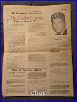 Nation of Islam 1970 Newspaper Muhammad Speaks Islamic History
