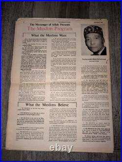 Nation of Islam 1970 Newspaper Muhammad Speaks Muslims