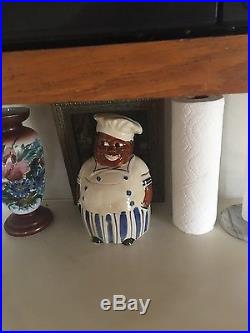 National Silver 1940s Black Chef Cookie Jar