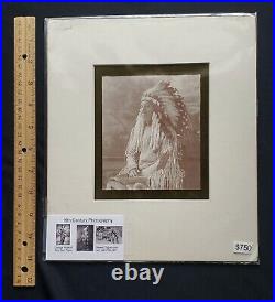 Native American, Indian Chief, with Feather Head/Dress, Vintage original photo