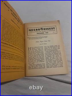 Negro Digest Sum & Substance of Best Articles & Stories on Negros, NY Dec 1940