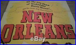 New Orleans Louis Armstrong Billie Holiday rare original movie poster 1947