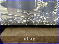 New York City Skyline Hoboken Shipyard 1951 Fluorescent light box 38 x 50