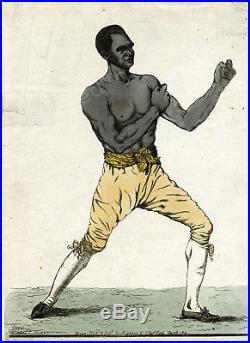 New York Slave Boxer Bill Richmond 1810 Antique Etching By Robert Dighton