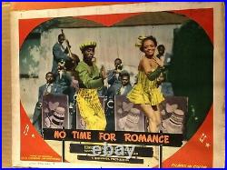 No Time for Romance Very Rare 1948 Window Card Display Eunice Wilson Bill Walker