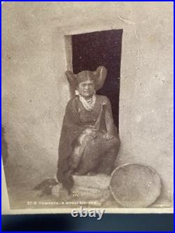Numpayu (Nampeyo) Hopi Hano Pueblo 1800's W. H. Jackson & Co. Stereo View Photo
