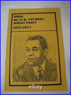 Ohio Black Studies Directory 1973/1974 Booker T. Tall, Arthur A Schomberg Sketch