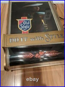 Old Style Beer Lighted Sign Do it with Style Beautiful Black Woman Americana
