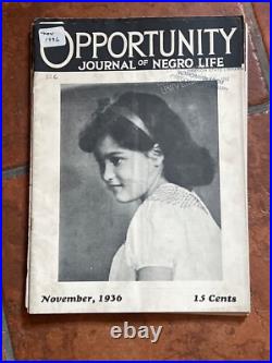 Opportunity Journal Negro Life Nov 1936 Little Girl By James L. Allen