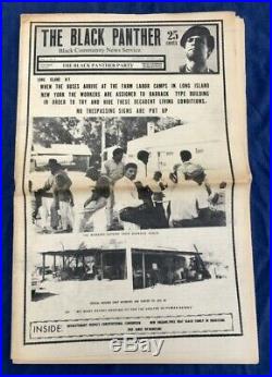 Orig Aug 1970 Black Panther Party Newspaper V5 #4 Huey Newton Bobby Seale Emory