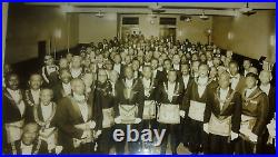 Original 1940's Large Framed Sepia Photograph AFRICAN-AMERICAN FRATERNAL Group