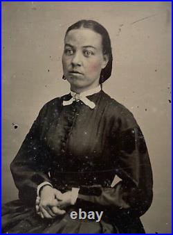 Original! CIVIL War Era Beautiful African American Woman Tintype Photo