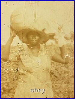 Original Photo Woman Black / African American Sharecropper Cotton Arkansas