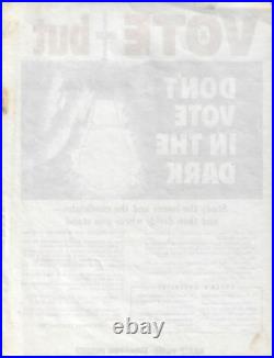 Original c1963 NAACP PosterVOTEAfrican American Civil Rights Voting Broadside