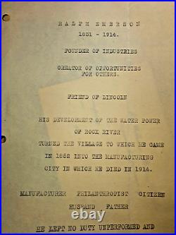 Original letters and photographs from family of famous poet Ralph Waldo Emerson