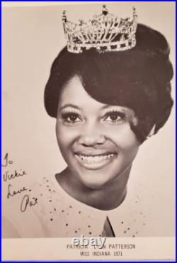 Pageant Signed Photo 1971 MISS INDIANA PATRICIA PATTERSON, African American/Black