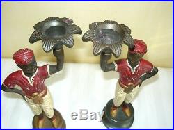Pair Vintage Blackamoor, Nubian Candleholders