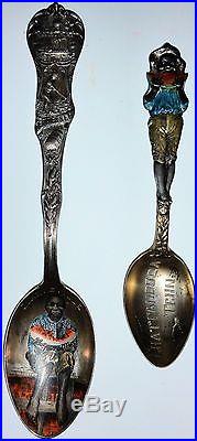 Pair of Sterling Black Americana Spoons, Both from Tennessee
