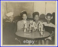 Patriotic African American Courtship Sailor withBlack Women 1940 Boufant Hair WWII