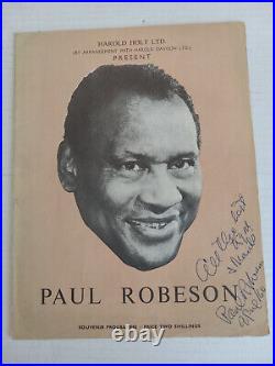 Paul Robeson SIGNED REAL Souvenir Booklet CPUSA Communist Black Americana 1960