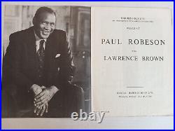 Paul Robeson SIGNED REAL Souvenir Booklet CPUSA Communist Black Americana 1960